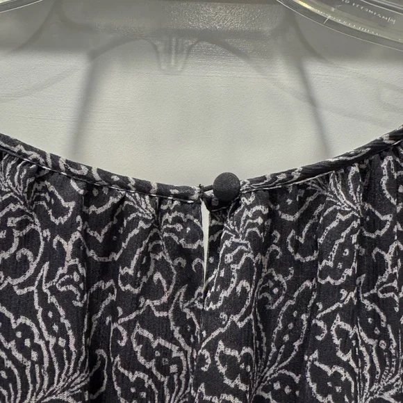 Cinq a Sept Annabel Silk Dress Black Printed Tiered Ruffle Georgette Size 8 NEW - Picture 4 of 9